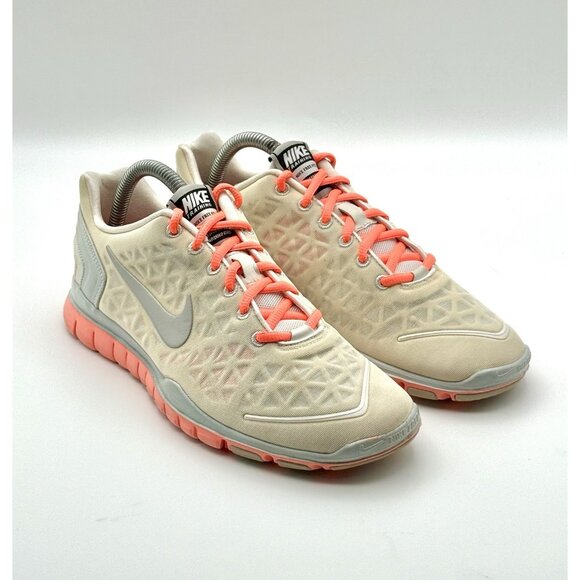 Nike Free TR Fit 2 Cream/Pink Women's Size 8.5 Running Shoes 487789-100 - Picture 1 of 10